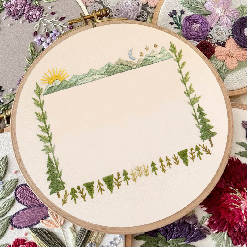 Rubbyoo Embroidery Photo Frame Kit - Mountain Range | Whimsy Handmade Needlework | Perfect Home Decor  - image 7