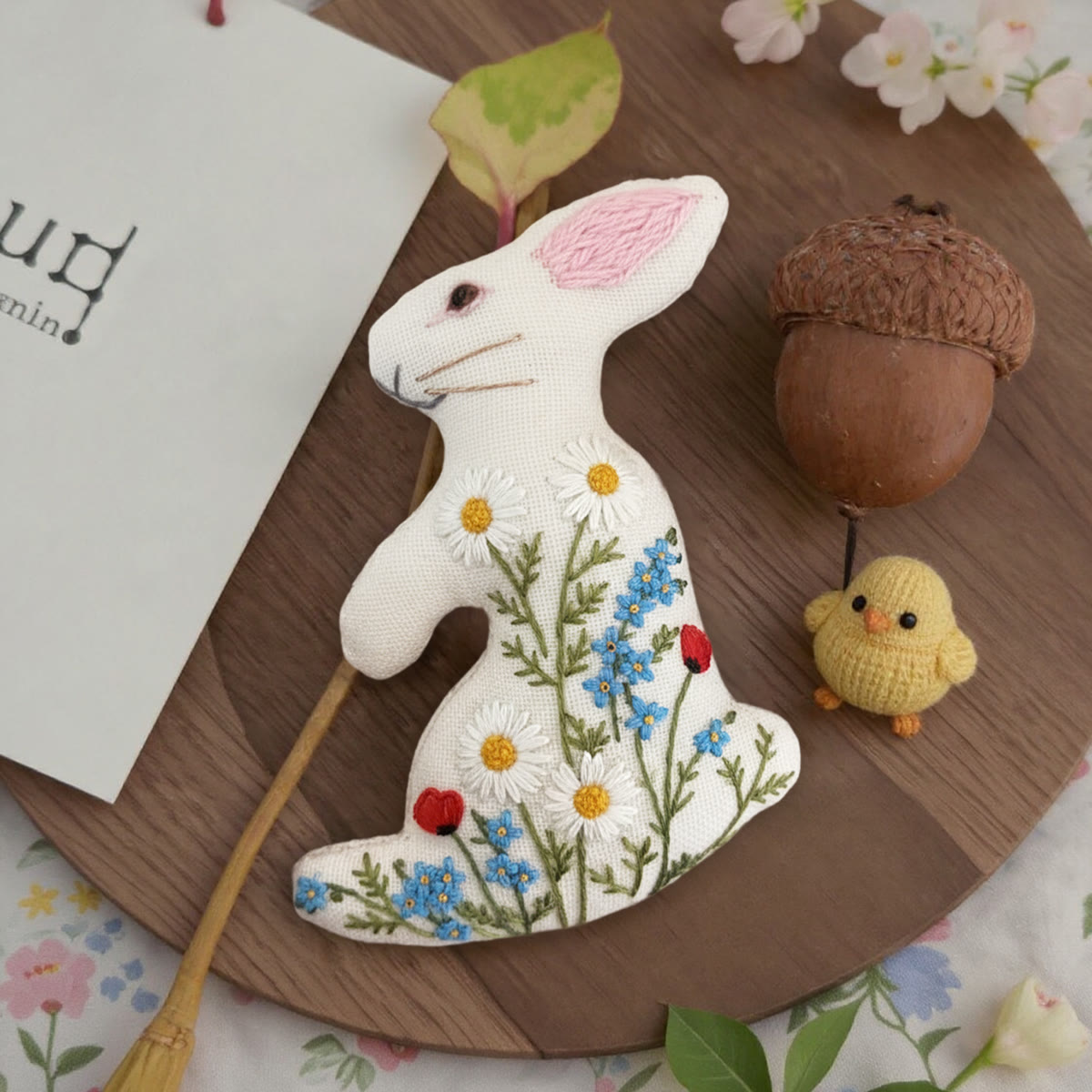 Rubbyoo Rabbit Embroidery Kit - Wildflowers | Beautiful Flower Art | Special Holiday Craft - image 8