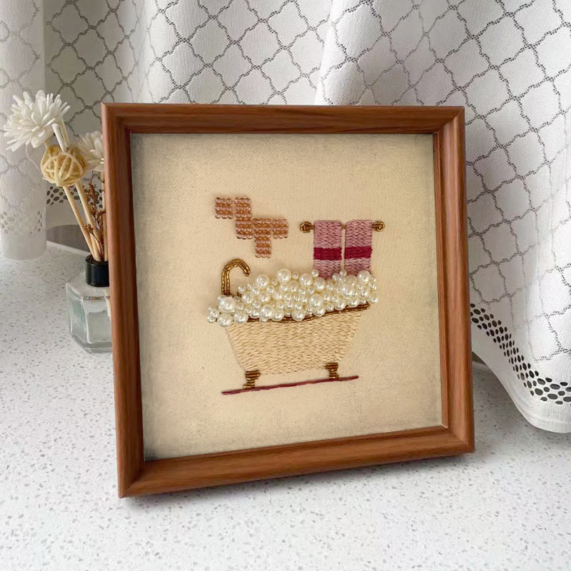 Rubbyoo Bead Embroidery Kit - Bubble Bath | Beginner Handmade Stitch | Creative Diy Needlework - image 10