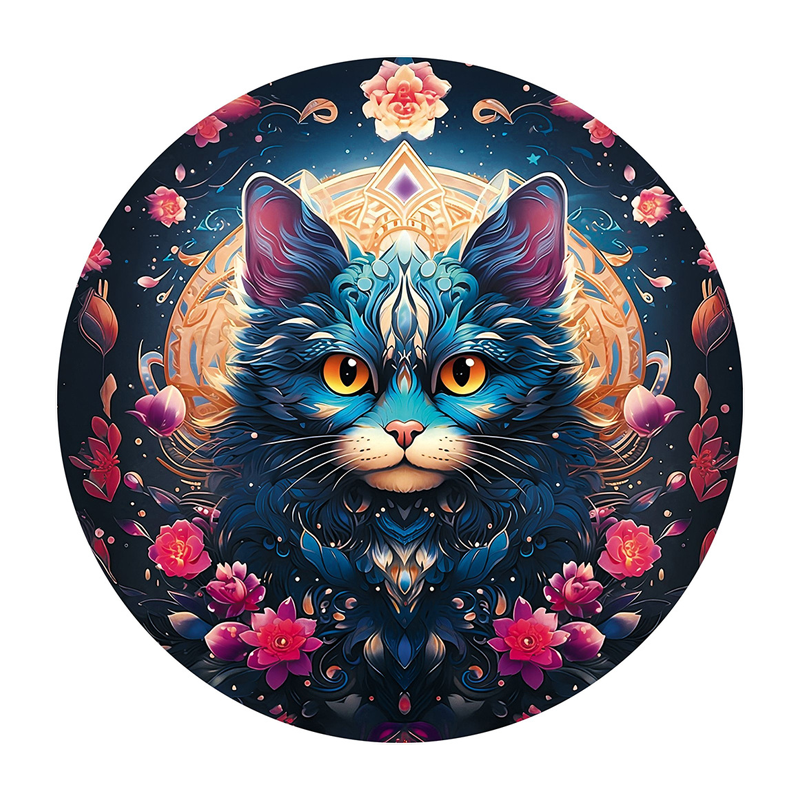 Block Mysterious Cat - Wooden Jigsaw Puzzle