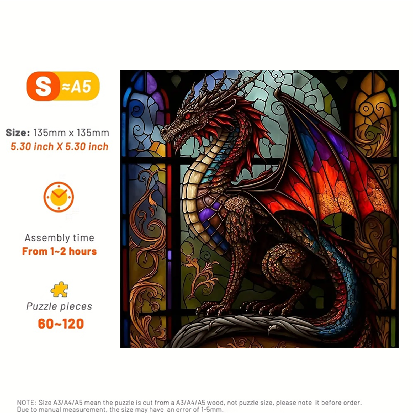 Dark Dragon - Wooden Jigsaw Puzzle