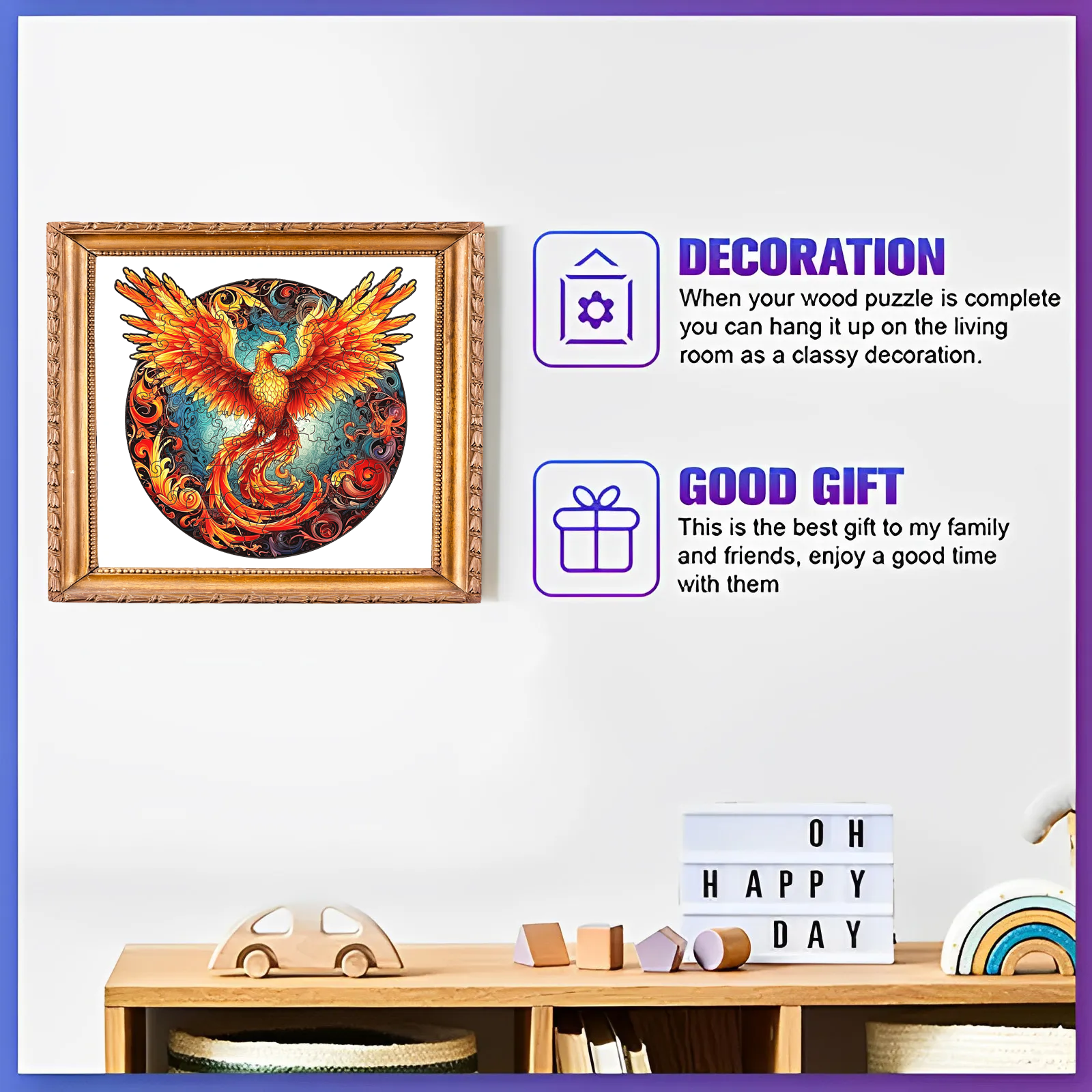 Fiery Phoenix Series- Wooden Jigsaw Puzzles