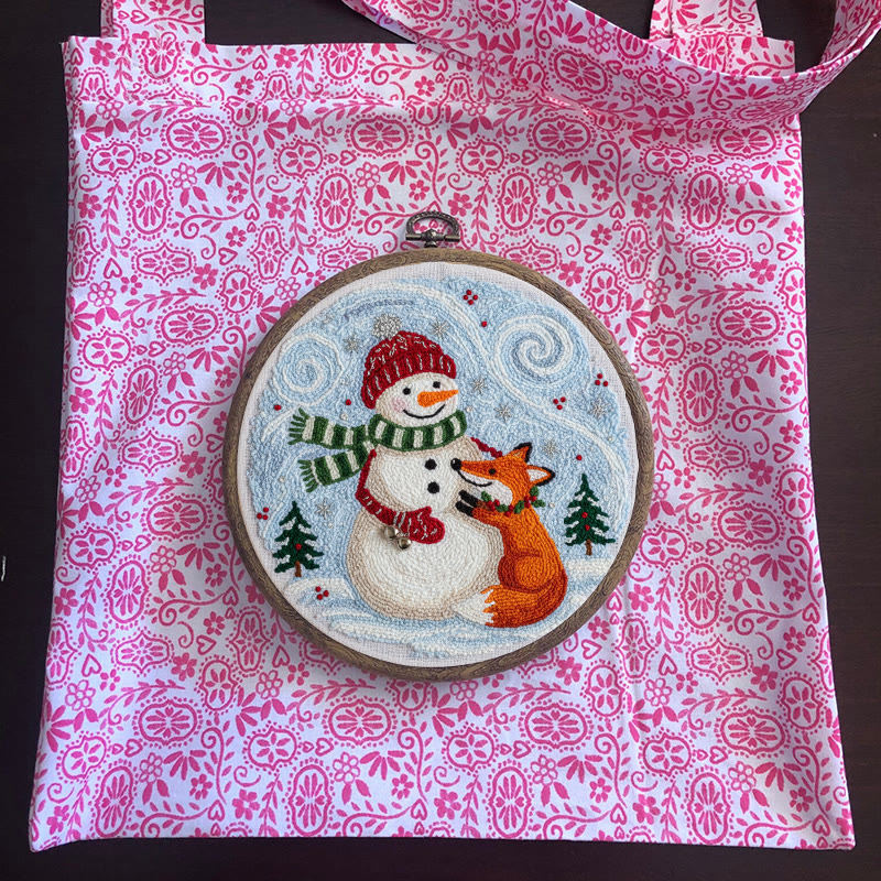 Christmas Forest Punch Needle Kit - Winter Animal Art | Nice Holiday Decor - image 11