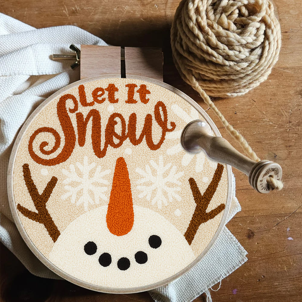 Let It Snow Punch Needle Kit - Diy Winter Handicraft | Perfect Christmas Hanging Art - image 10