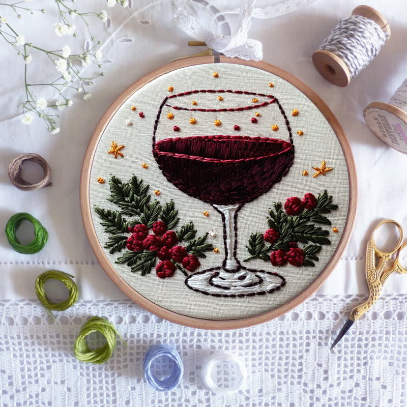 Rubbyoo Embroidery Kit-  Christmas  Red Wine - image 8