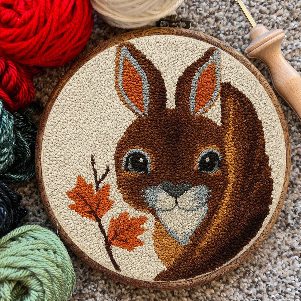 Autumn Bunny Punch Needle Kit - Handmade Craft | Ideal For Home Decor - image 10