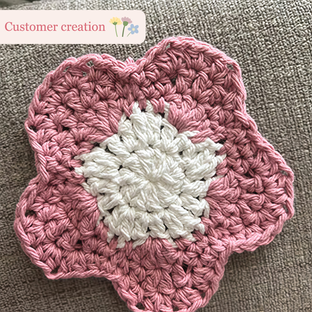 Diy Handmade Daisy Coaster Crochet Kit - Flower Pattern For Beginners | Unique Home Decor - image 5