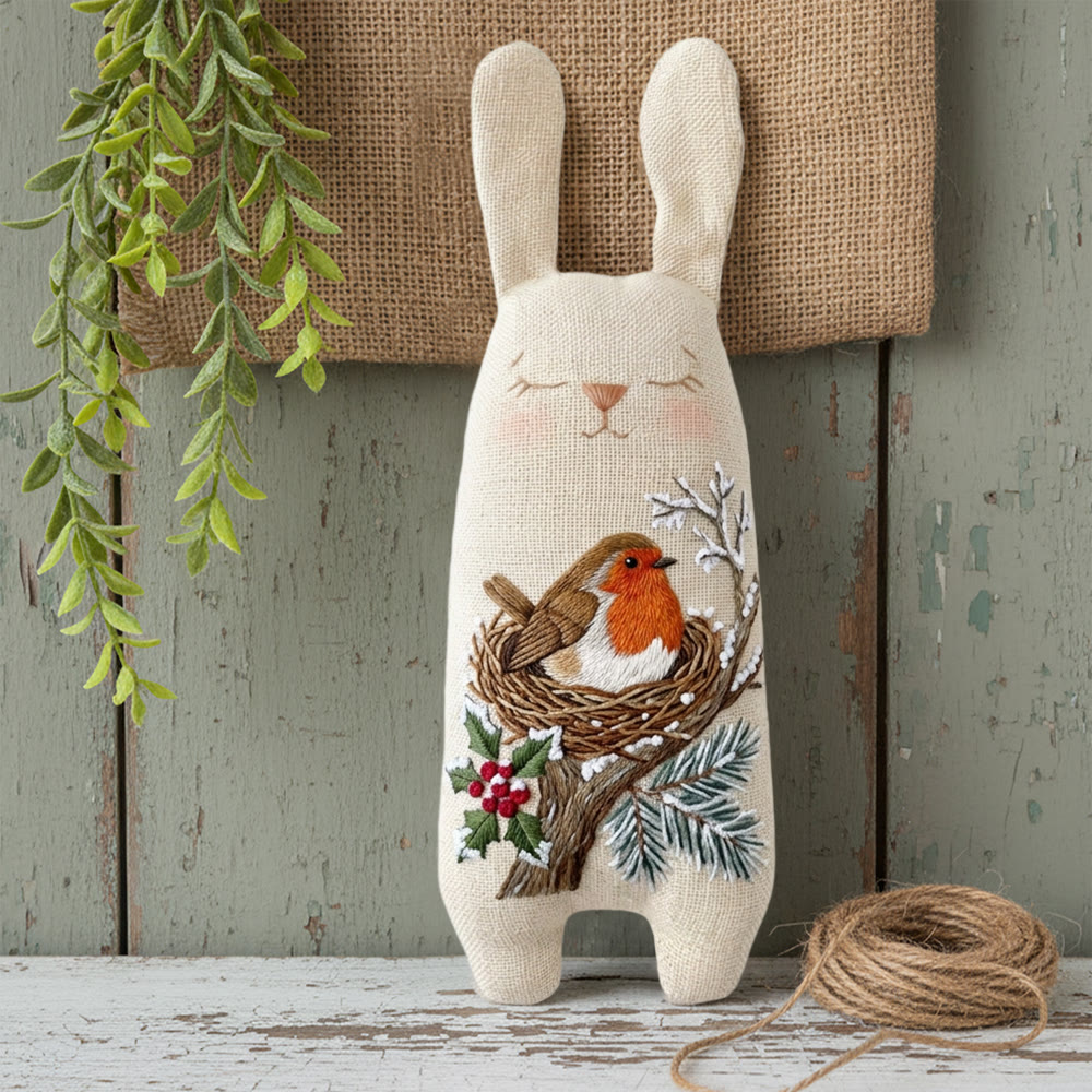 Rubbyoo Bunny Toy Embroidery Kit -  Whimsical Dolls | Beginner Embroidery |  Gifts For Children  - image 3