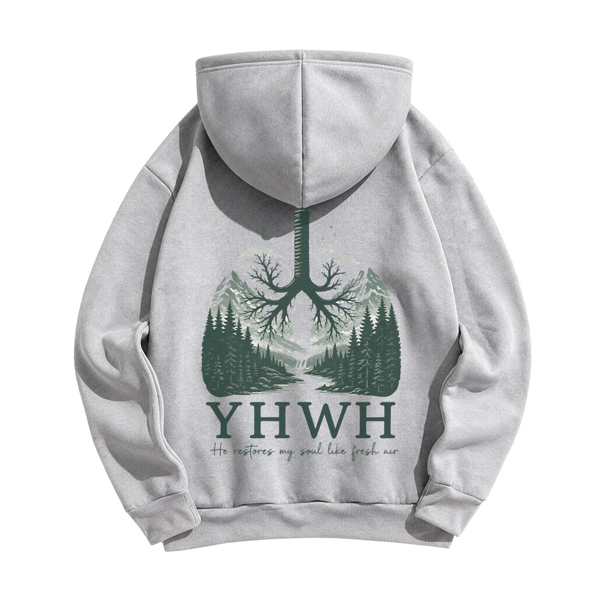 Rubbyoo He Restores My Soul Like Fresh Air YHWH Unisex Hoodie - image 6