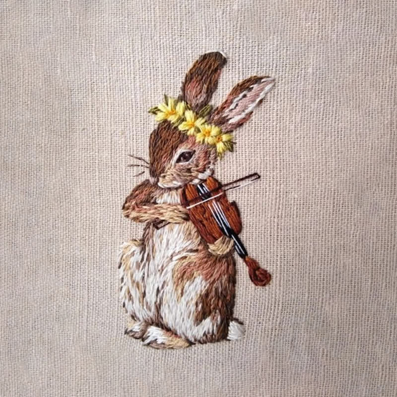 Rubbyoo Embroidery Kit - Rabbit Playing Violin - image 10