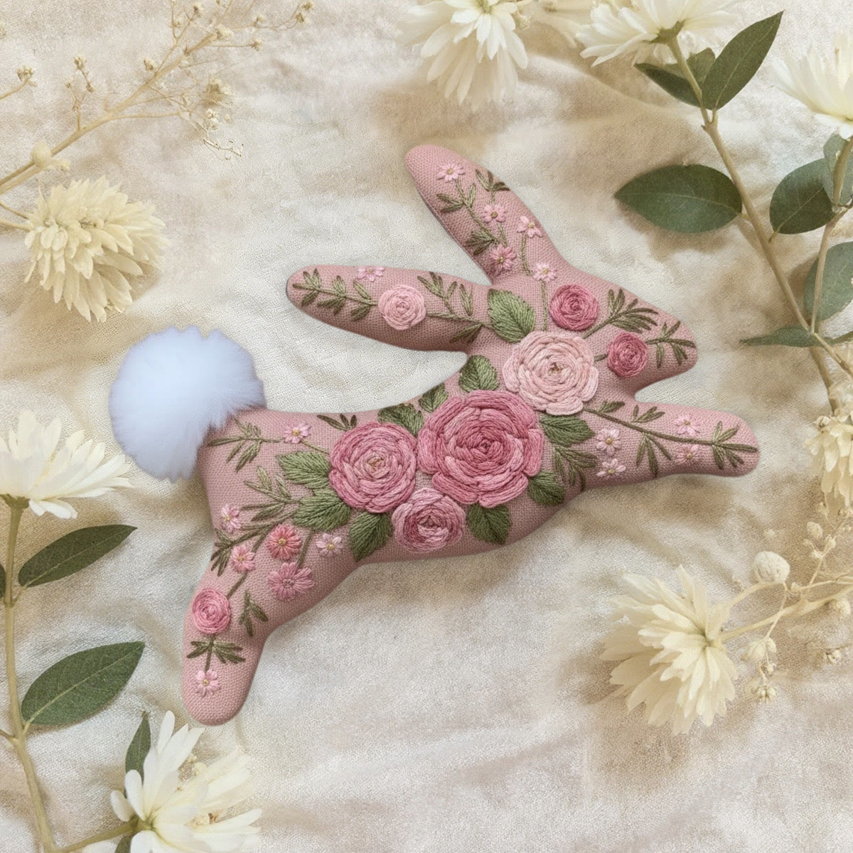 Rubbyoo Rabbit Embroidery Kit - Fascinating Rose | Unique Floral Art | Perfect Gift For Her - image 6