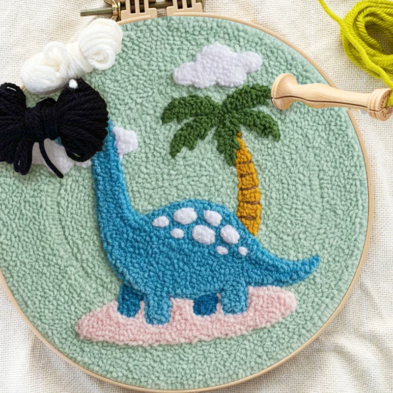 Brachiosaurus Paradise Punch Needle Kit - Entry Level Craft | Whimsical Home Vibe - image 8