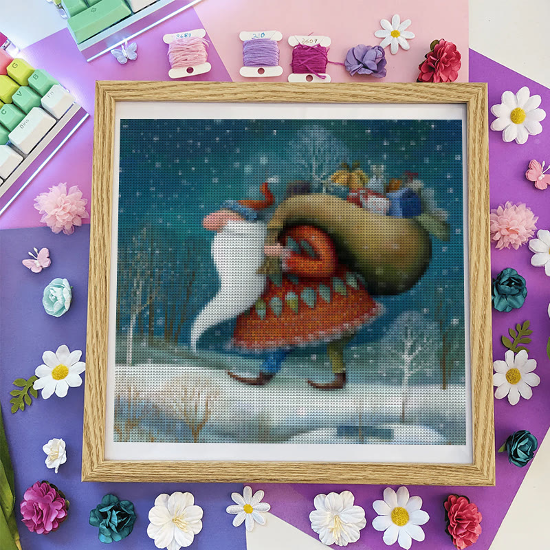 Cross Stitch Kit - Kindness Santa Claus | Christmas Hanging Craft | Unique Christmas Collection  - image 7