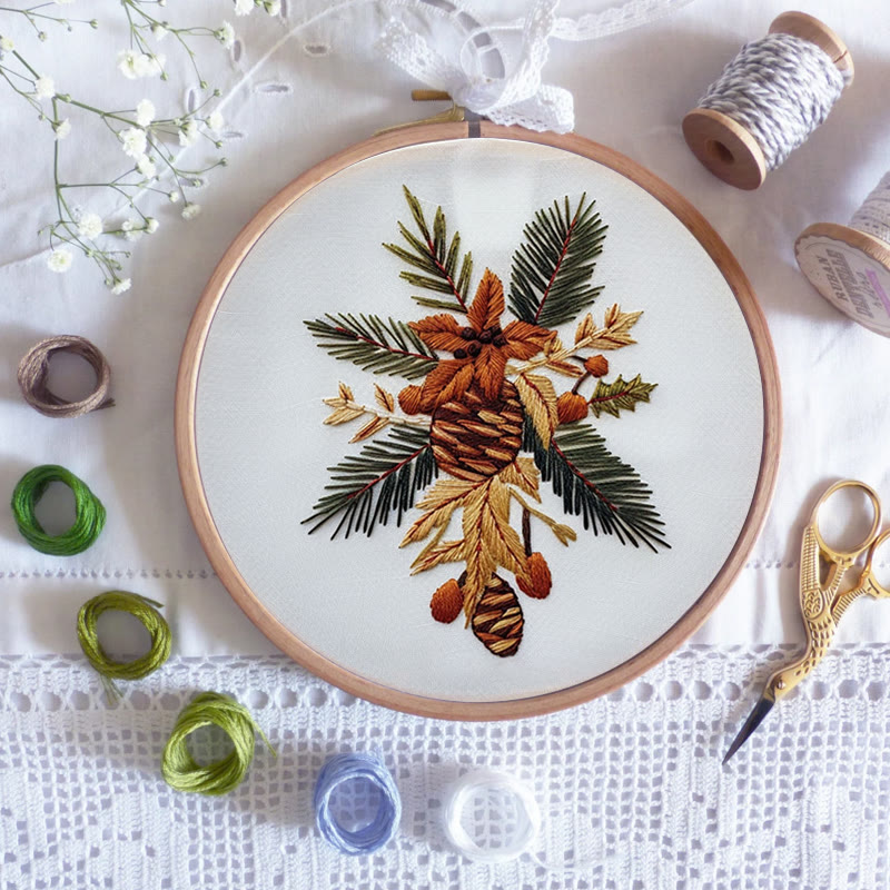 Rubbyoo Embroidery Kit-  Winter Bouquet - image 3