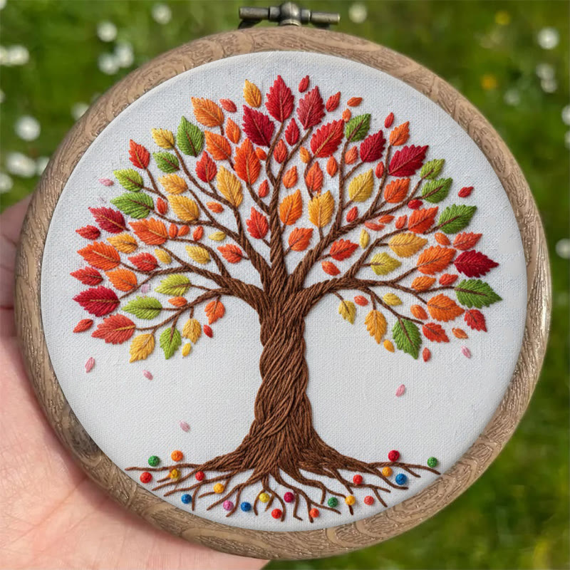 Rubbyoo Embroidery Kit - Vibrant Trees | Beginner Handmade Art | Perfect Home Decor - image 6