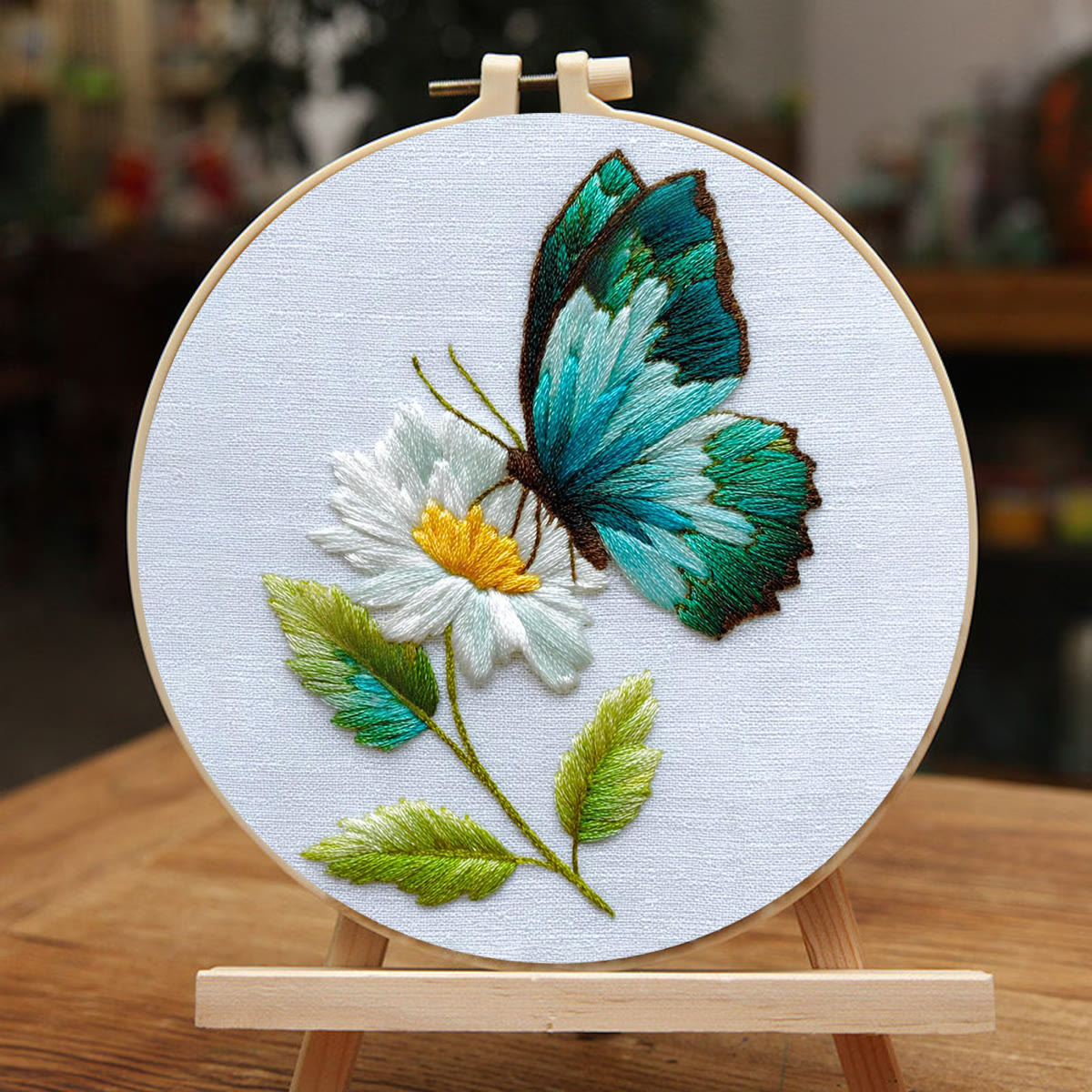 Rubbyoo Embroidery Kit - Butterfly And Daisy | Starter Friendly Craft | Delicate Home Charm - image 6