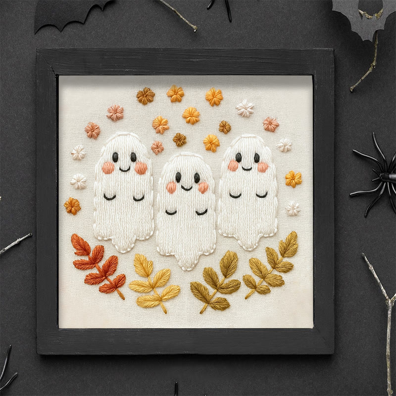 Rubbyoo Embroidery Kit - Aadorable Ghost | Diy Halloween Craft | Perfect Artwork For Decoration - image 9
