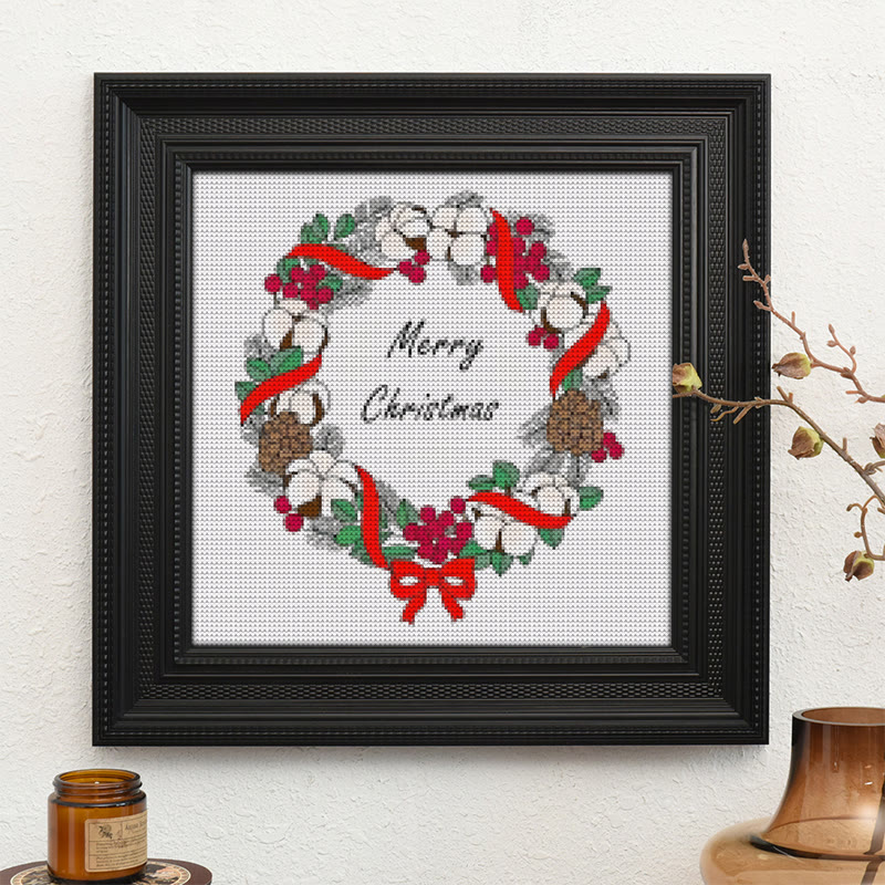  Cross Stitch Kit - Marry Christmas |  Diy Winter Holiday Craft | Easy Handmade Needlework - image 10