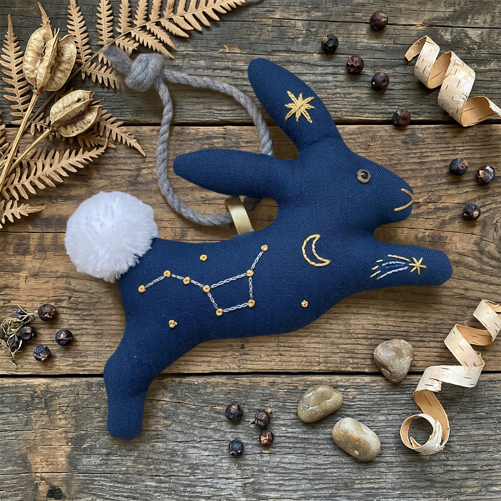 Rubbyoo Rabbit Embroidery Kit - Star Constellation And Moon | Novice-friendly Diy | Magical Room Decor - image 5