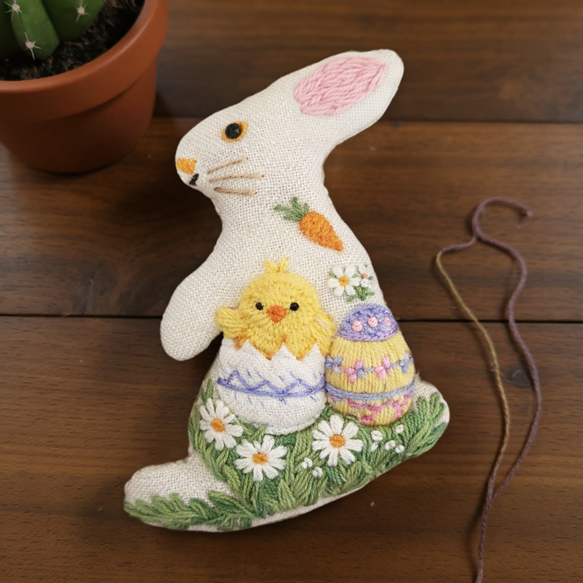 Rubbyoo Rabbit Embroidery Kit - Easter Chick | Perfect Holiday Ornament | Creative Handmade Art - image 3