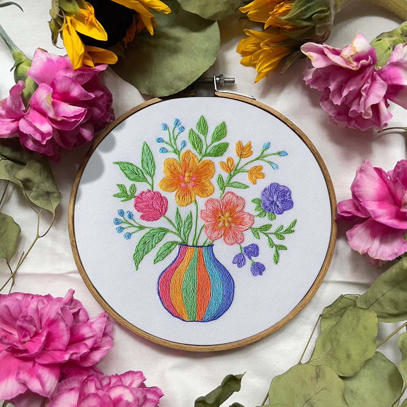 Rubbyoo Embroidery Kit -  Vibrant Flowers | Nice Gifts For Flower Lovers | Perfect For Beginners  - image 8