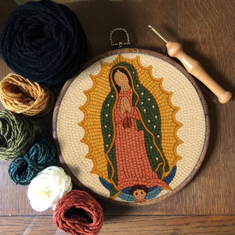  Praying Women Punch Needle Kit - Easy Handmade Art | Stitch Wall Hanging - image 8