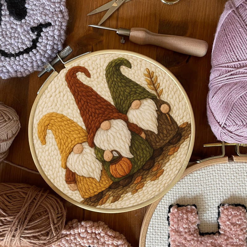 Mysterious Gnome Punch Needle Kit - Spooky Halloween Craft | Diy Needle Art - image 6