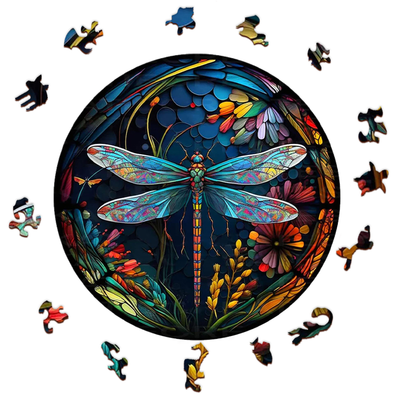 Garden Dragonfly - Wooden Jigsaw Puzzle
