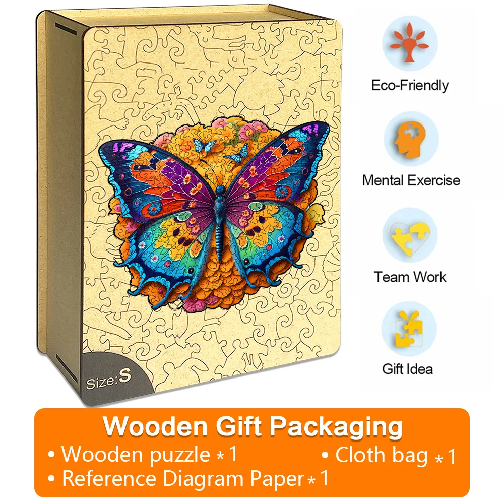 Butterfly Picking Honey - Wooden Jigsaw Puzzles