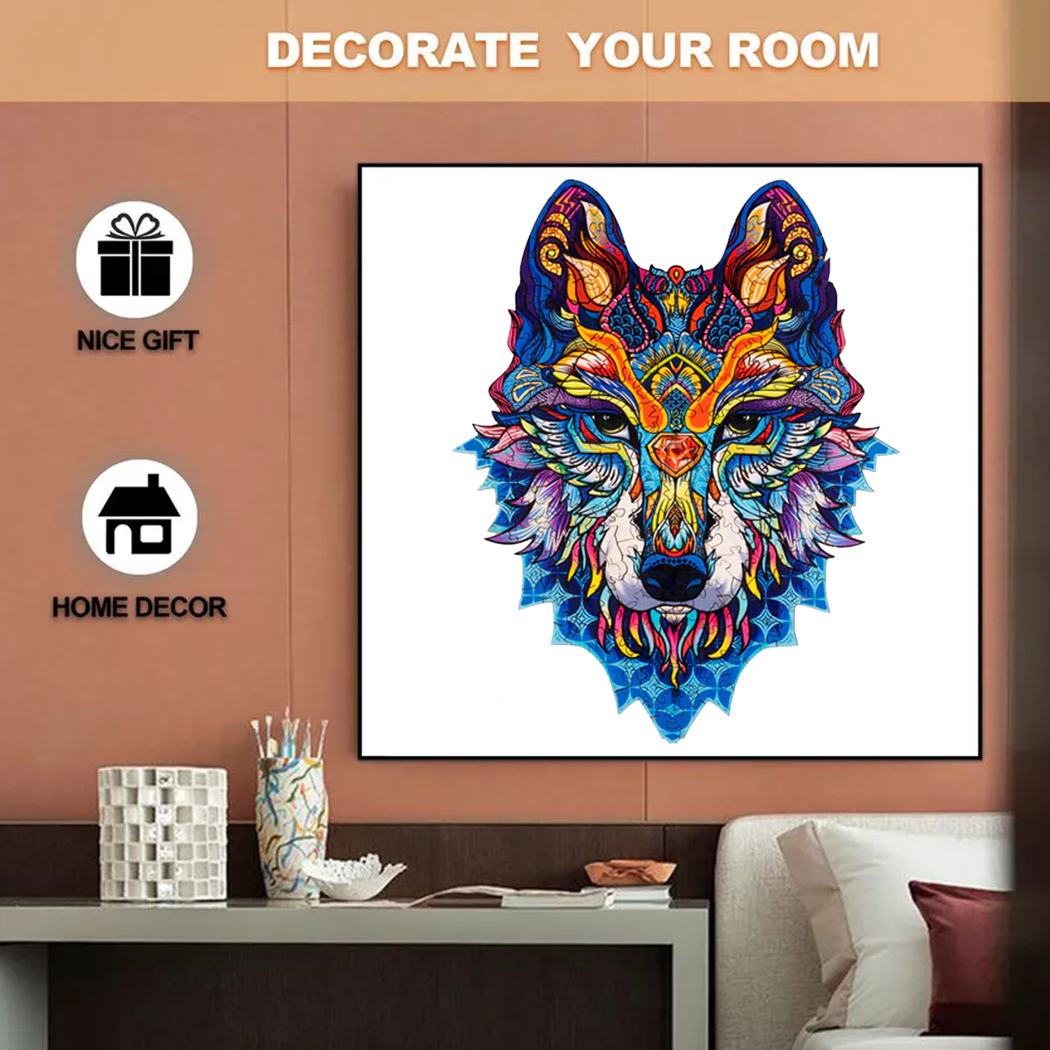 Wolf Pop - Wooden Jigsaw Puzzle