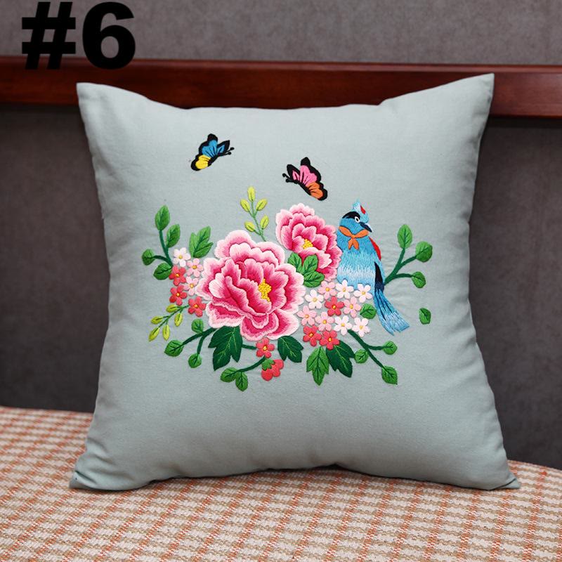 Embroidered Pillow Case Kits  | Stitching Bedroom  Home Decoration | Diy Handmake Floral Crafts - #6 - image 7