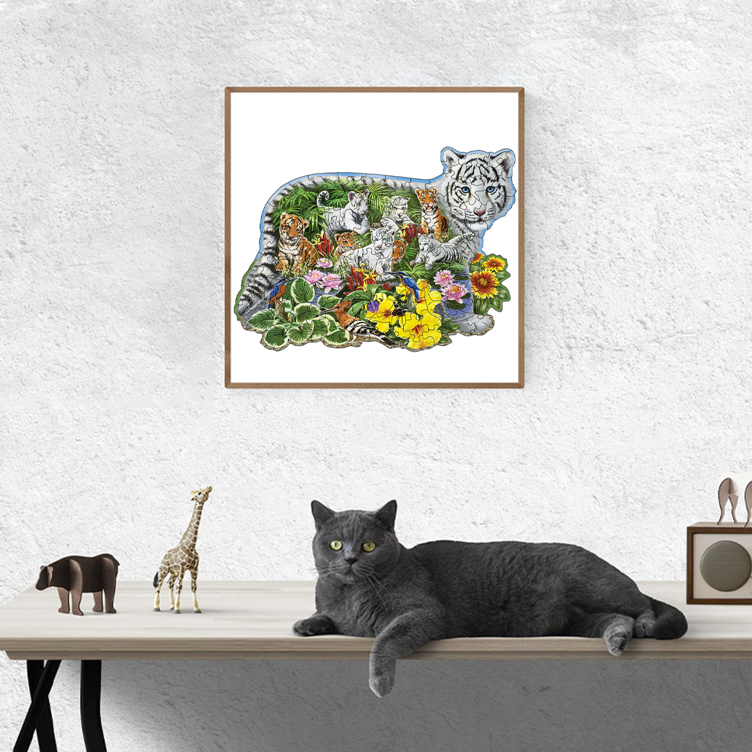 White Tiger ‘Forest Cat’ - Wooden Jigsaw Puzzles