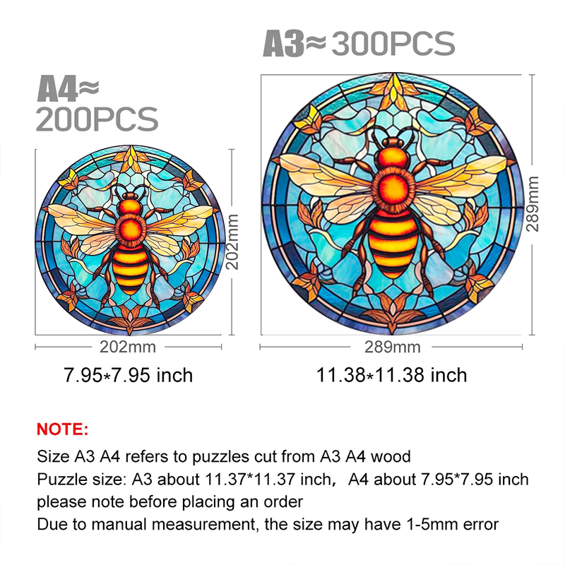 Bright Bee - Wooden Jigsaw Puzzle