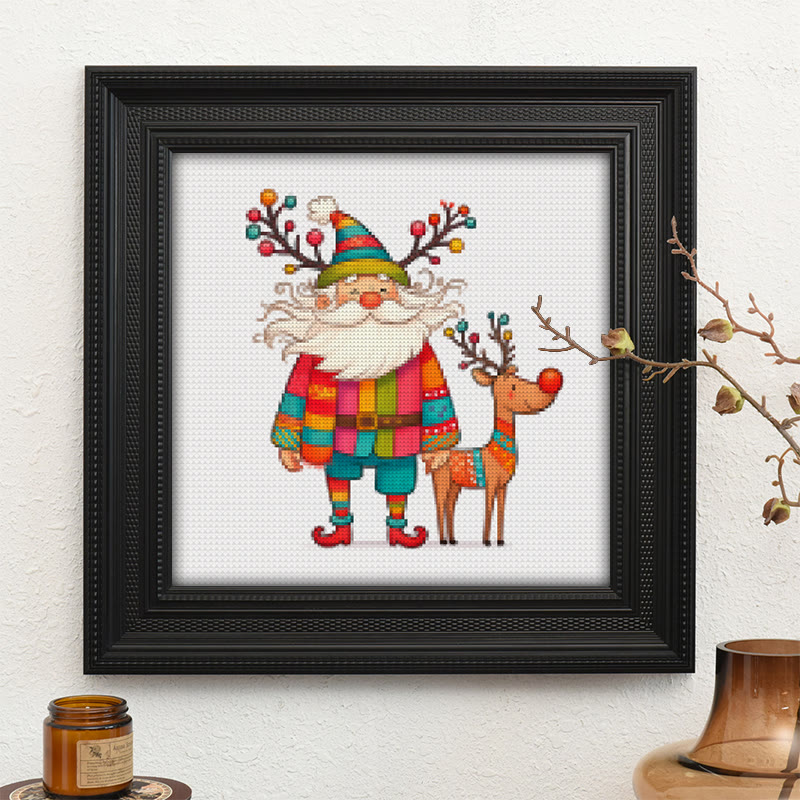  Cross Stitch Kit - Santa Claus And Elk | Christmas Needle Artwork | Christmas Decorative Handicraft - image 10