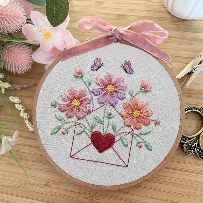 Rubbyoo Embroidery Kit - Flower Letter | Beginner Handmade Craft | Unique Stitch Artwork - image 4