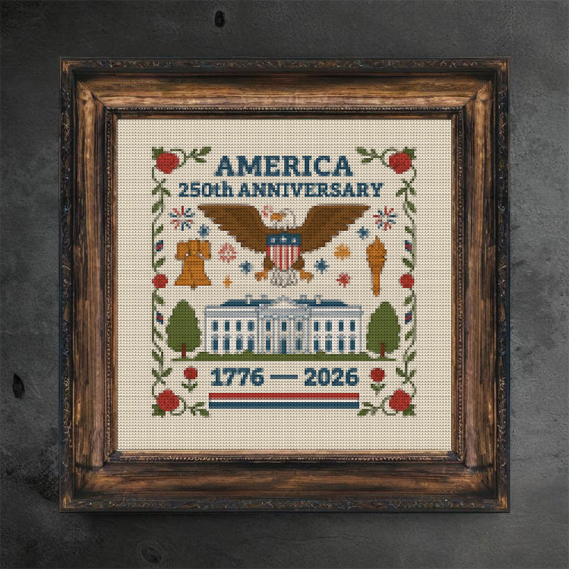 Cross Stitch Kit - Us Independence Day | Perfect Decoration Craft | Easy Stitch Artwork - image 4