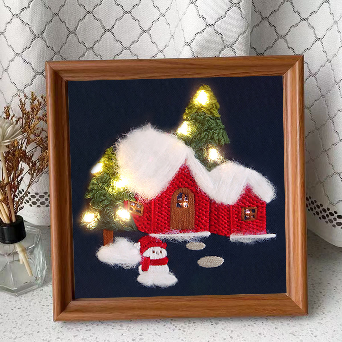 Rubbyoo Embroidery Kit - Christmas Snowy House | Handmade Holiday Ornament | Perfect Gifts For Friend  - image 10
