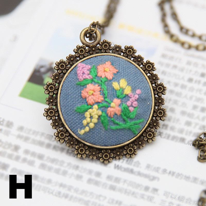 Embroidery Landscape Necklace Kits | Diy Backpack Pendant | Unique Birthday Gifts - H - image 12