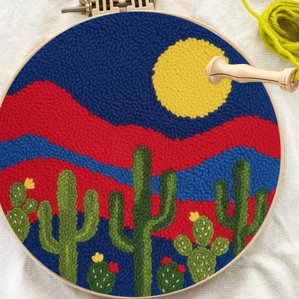 Desert Cactus Punch Needle Kit - Beginner Diy Project |  Unique Festival Gift  - image 8