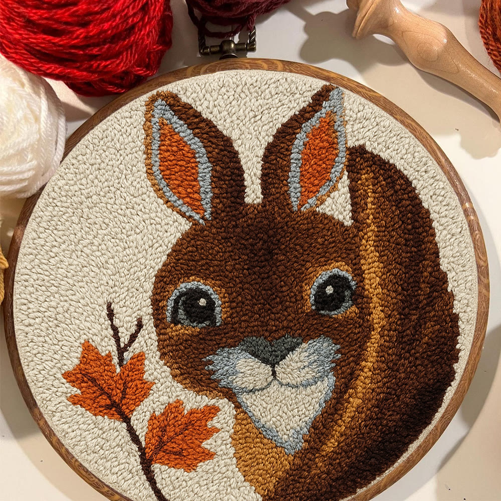 Autumn Bunny Punch Needle Kit - Handmade Craft | Ideal For Home Decor - image 8