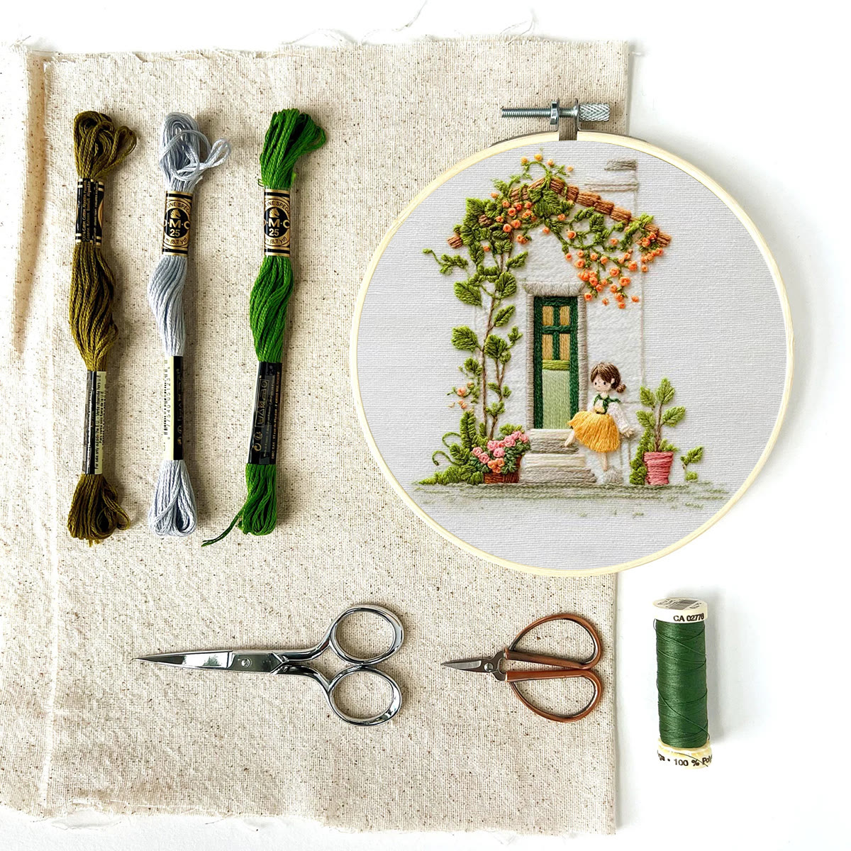 Rubbyoo Embroidery Kit - Aesthetic House | Diy Needle Craft | Perfect For Wall Hanging - image 12