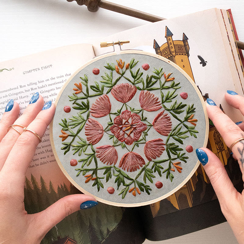 Rubbyoo Embroidery Kit - Colorful Floral | Perfect Home Ornament | Unique Hoop Art  - image 6