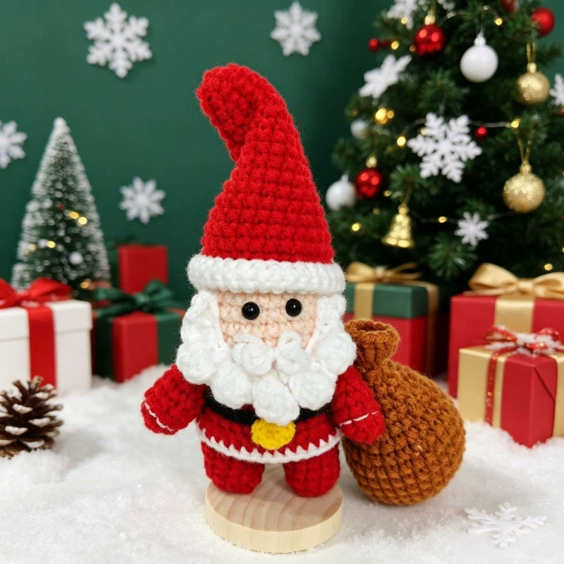 Rubbyoo Vintage Christmas Tree Ornament - Diy Crochet Xmas Hanging | Festive Holiday Home  Accent - Santa Claus - image 10