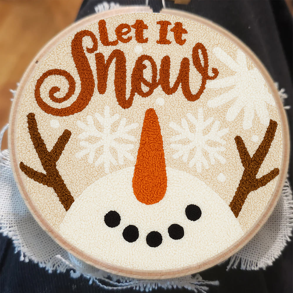 Let It Snow Punch Needle Kit - Diy Winter Handicraft | Perfect Christmas Hanging Art - image 3