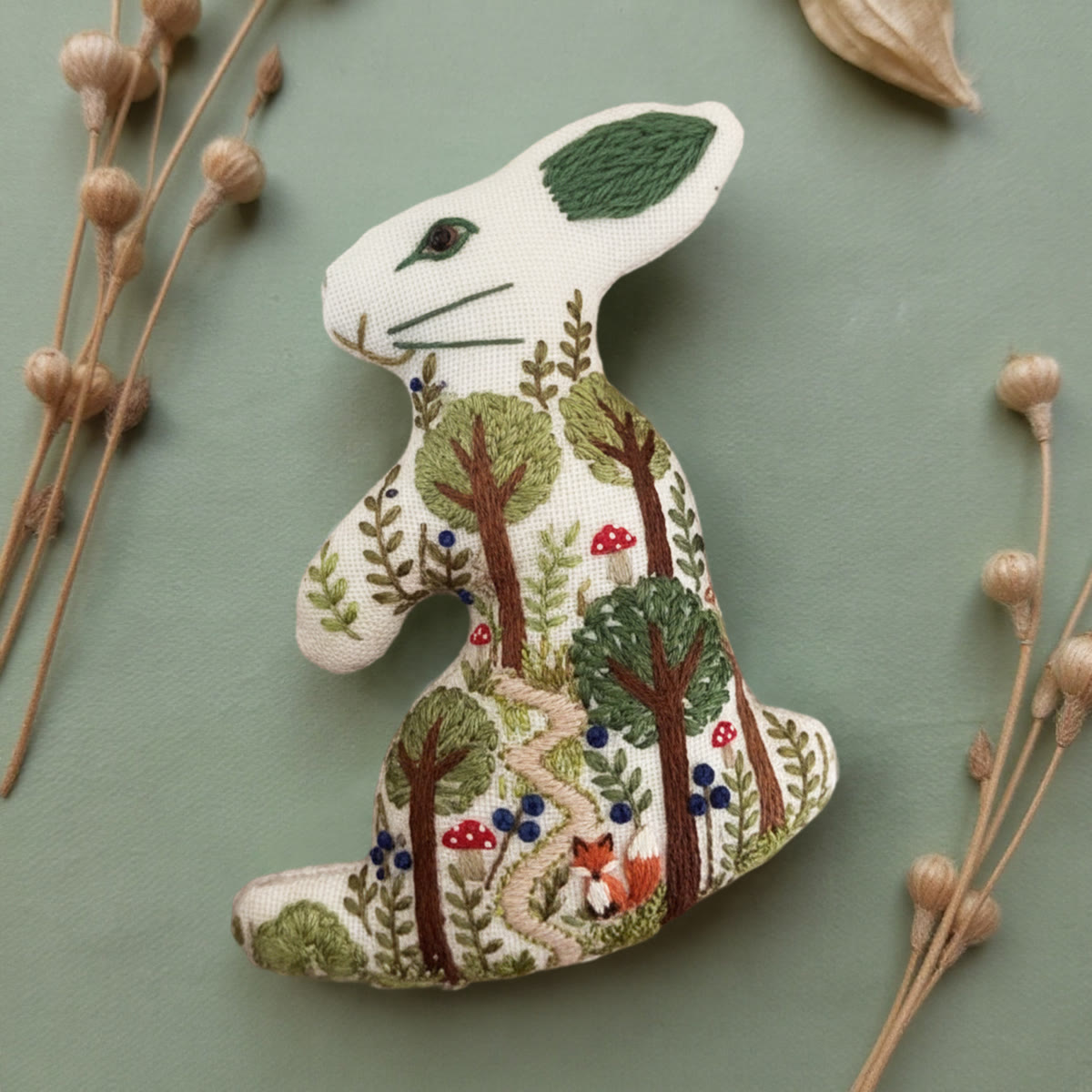 Rubbyoo Rabbit Embroidery Kit - Mysterious Forest | Creative Handmade Art |  Gift For Diy Crafters - image 4