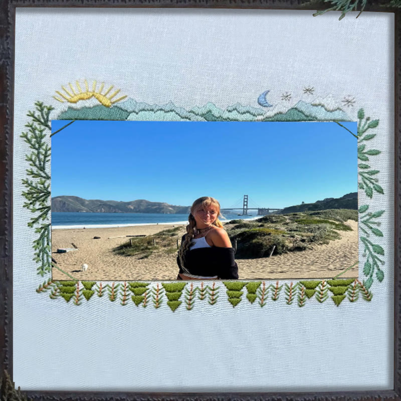 Rubbyoo Embroidery Photo Frame Kit - Summer Forest | Diy Landscape Handicraft | Nice For Home Decor  - image 9