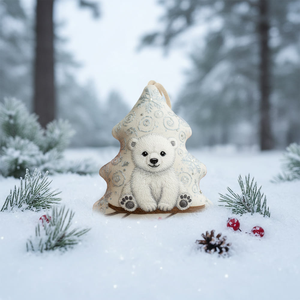 Rubbyoo Tree-shaped Embroidery Kit - Polar Bear | Cute Handmade Gift | Perfect Present - image 10