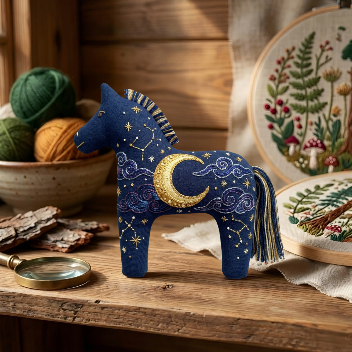 Rubbyoo Dala Horse Embroidery Kit - Starry Night Sky | Meaningful Pendant Gift | Celestial Aesthetic Room Decor - image 7