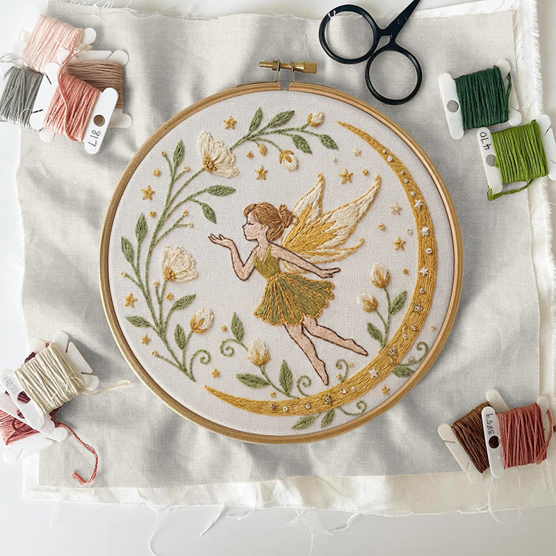 Rubbyoo Embroidery Kit - Magic Fairy | Diy Hoop Art | Nice Wall Hanging  - image 5