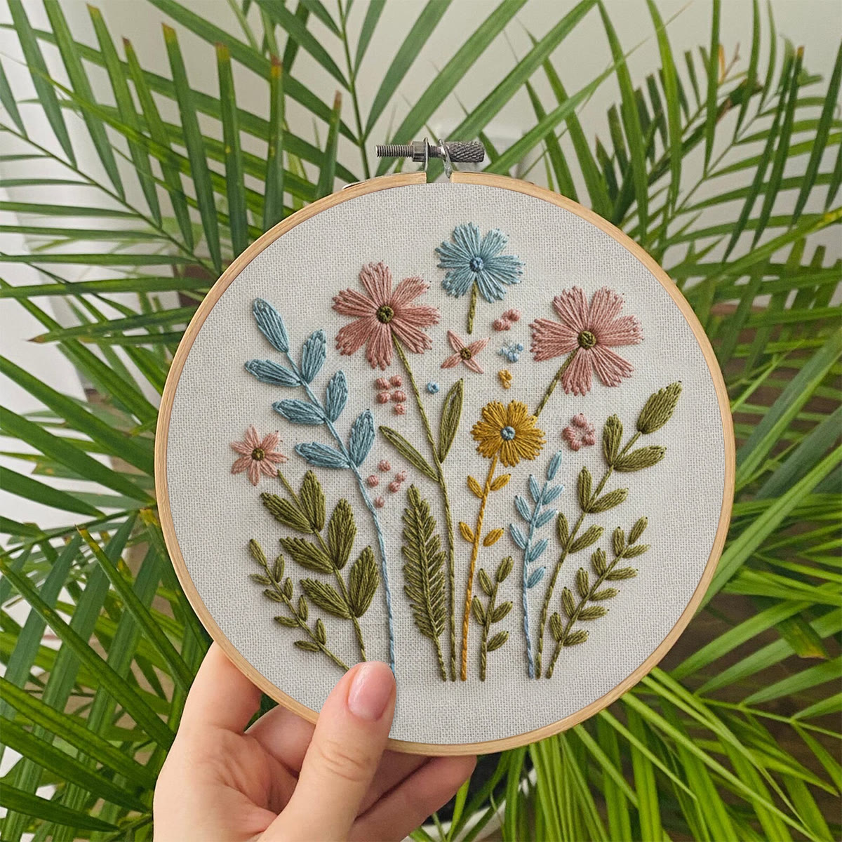 Rubbyoo Embroidery Kit - Soft-toned Floral Bunch | Lovely Gift For Her | Amateur Embroidery Kit - image 7